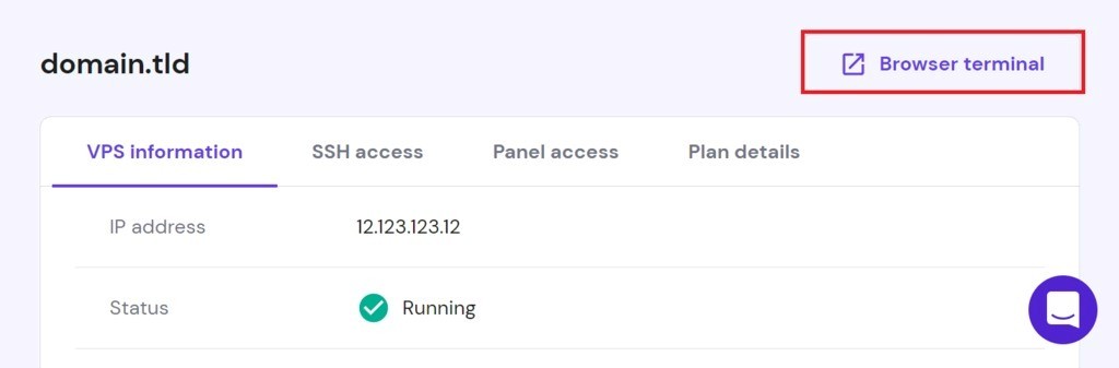 Access the VPS